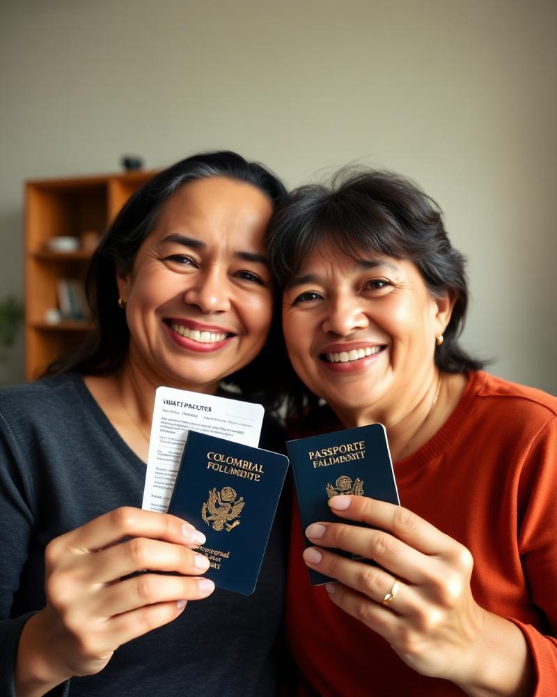 Familia Ríos con su visa aprobada